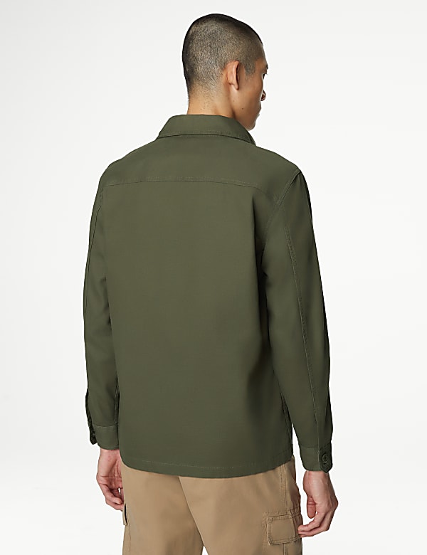 Pure Cotton Utility Overshirt