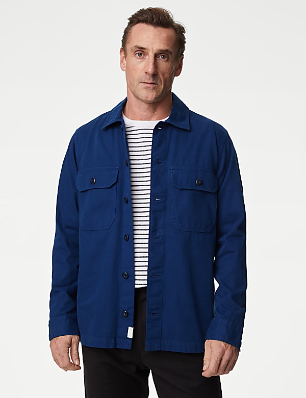 Pure Cotton Utility Overshirt