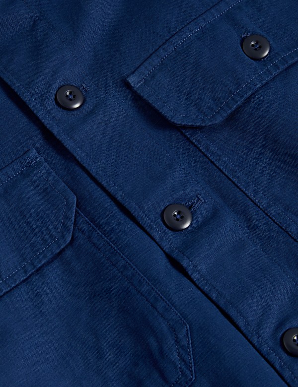 Pure Cotton Utility Overshirt
