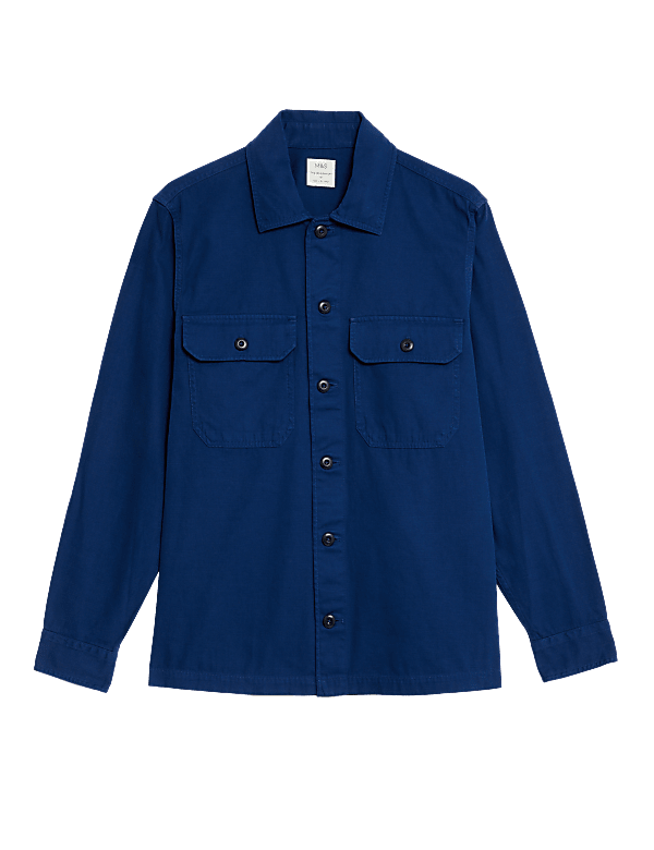 Pure Cotton Utility Overshirt