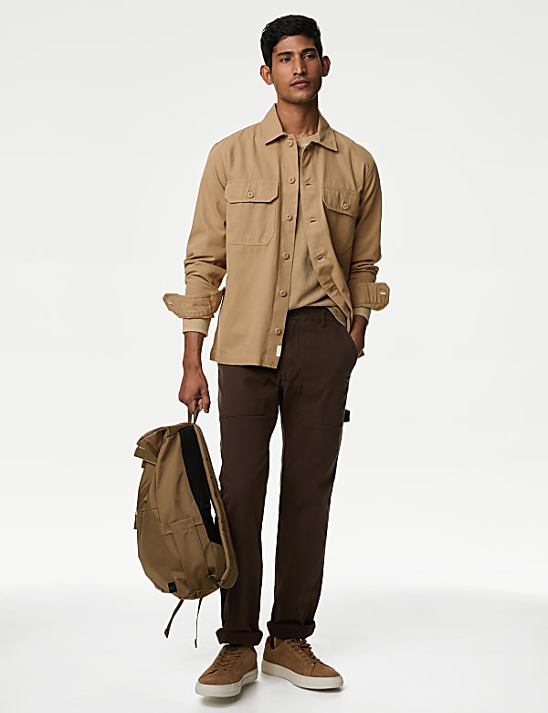 Pure Cotton Utility Overshirt
