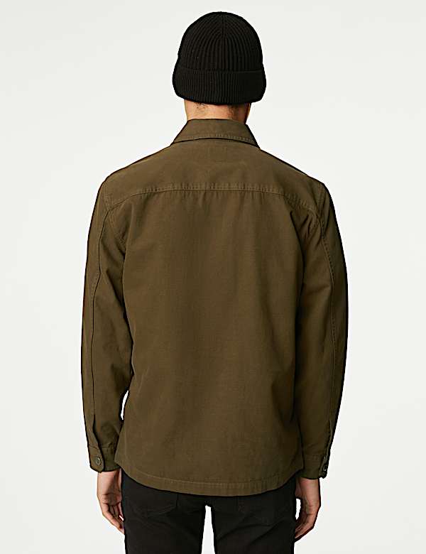 Pure Cotton Utility Overshirt