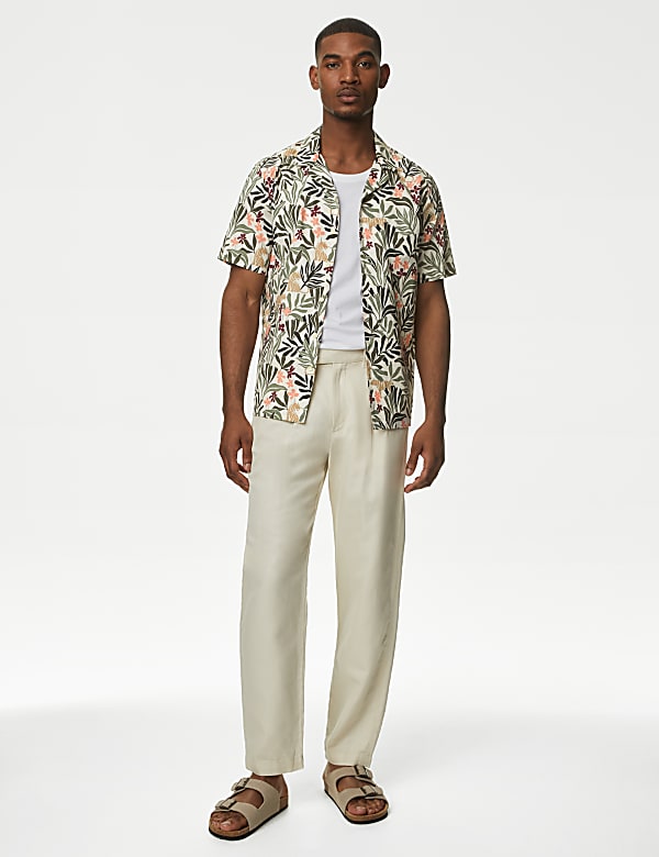 Easy Iron Pure Cotton Cuban Collar Shirt