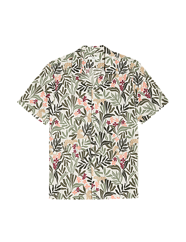 Easy Iron Pure Cotton Cuban Collar Shirt