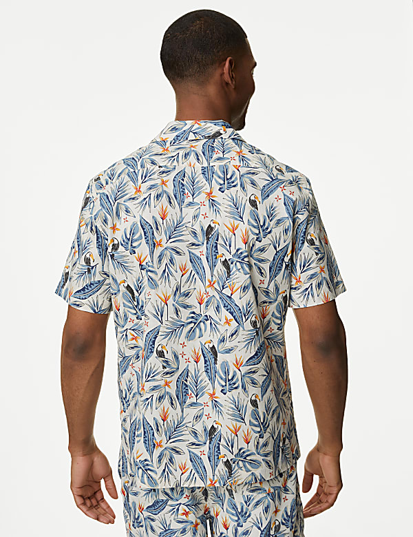 Easy Iron Pure Cotton Cuban Collar Shirt