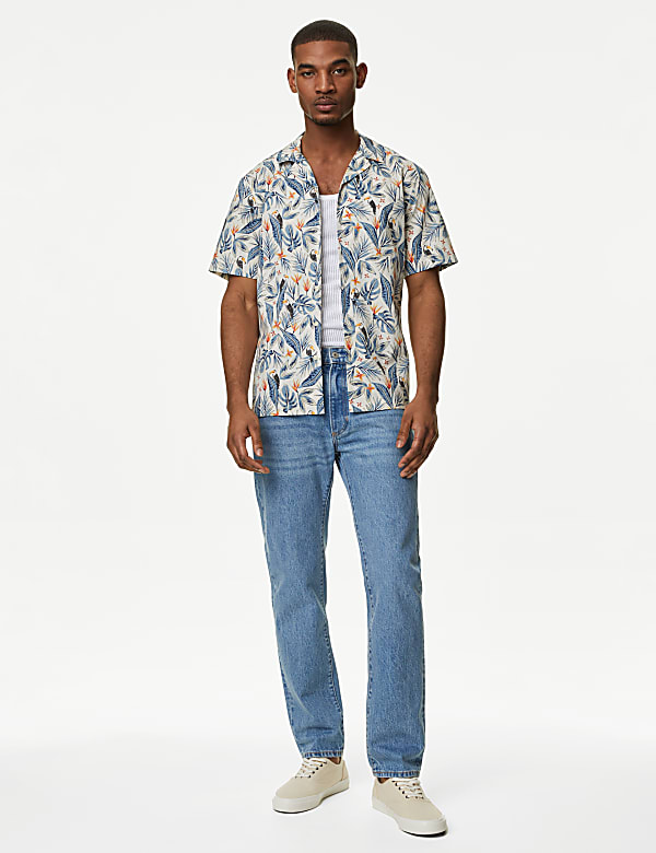 Easy Iron Pure Cotton Cuban Collar Shirt