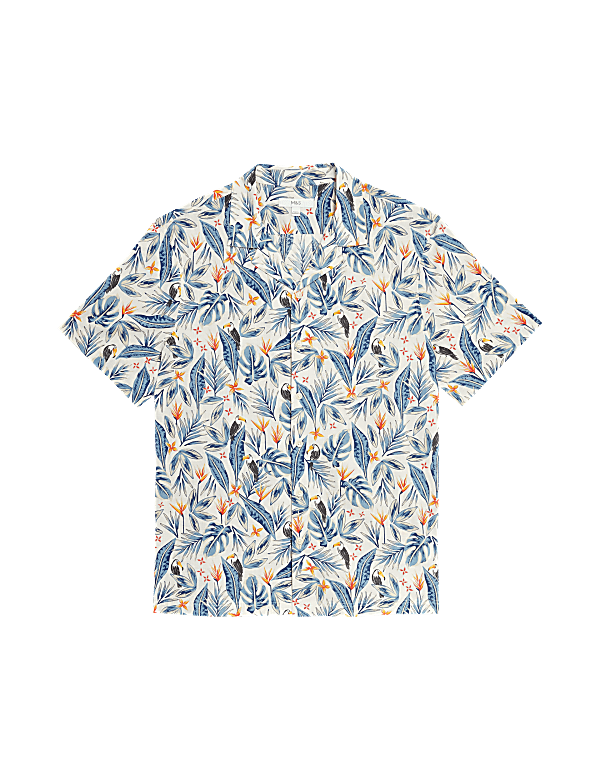 Easy Iron Pure Cotton Cuban Collar Shirt