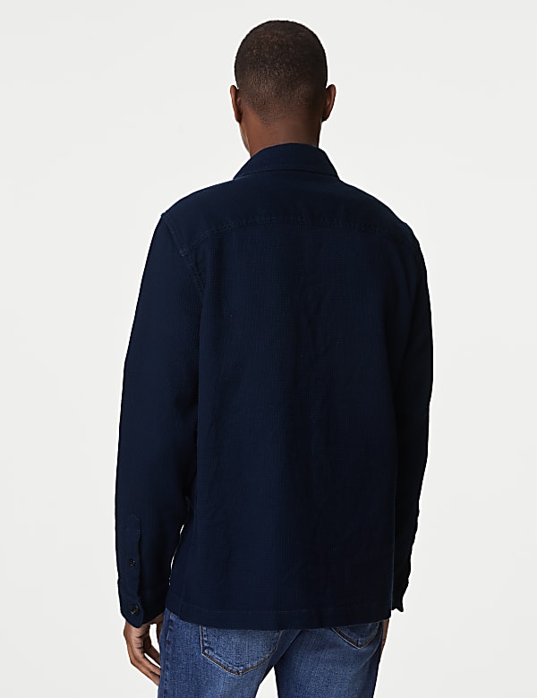 Pure Cotton Waffle Overshirt