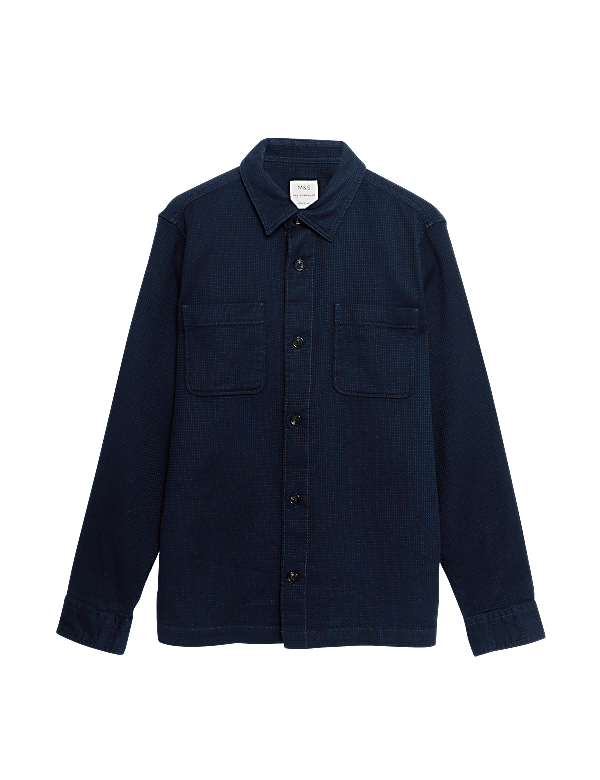 Pure Cotton Waffle Overshirt