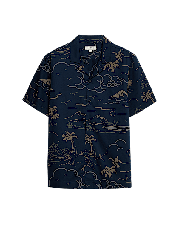 Easy Iron Pure Cotton Hawaiian Shirt