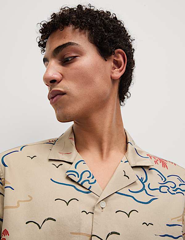 Easy Iron Pure Cotton Hawaiian Shirt