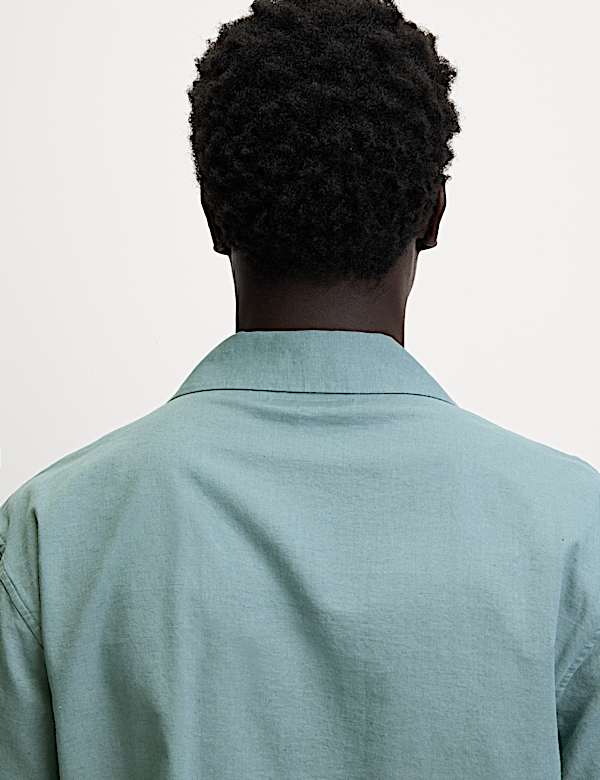 Relaxed Fit Cotton Rich Textured Shirt - US