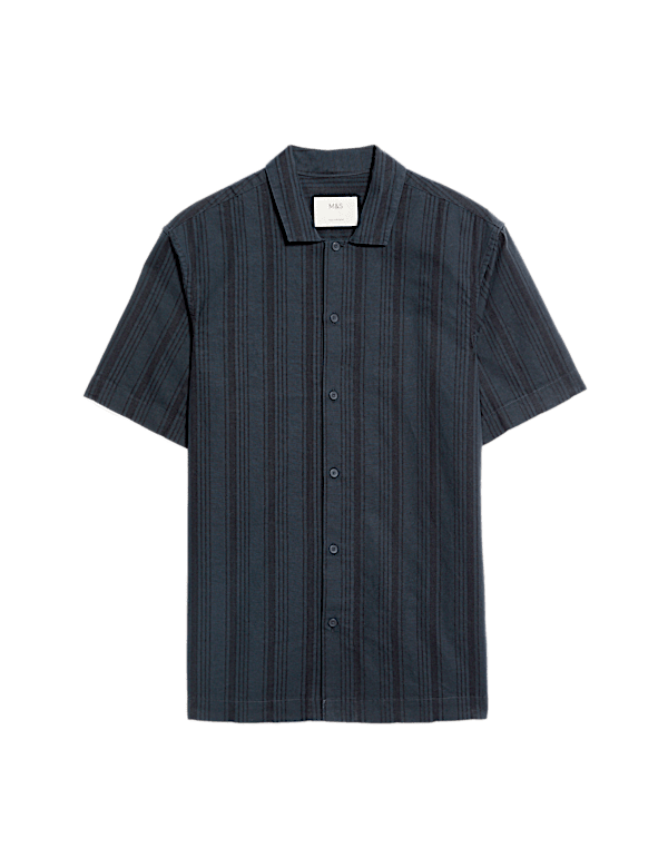 Regular Fit Cotton Rich Short Sleeve Shirt