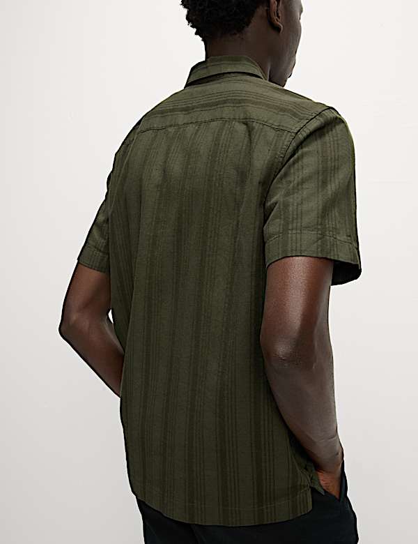 Regular Fit Cotton Rich Short Sleeve Shirt