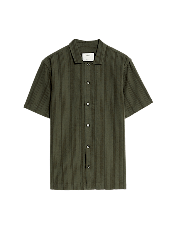 Regular Fit Cotton Rich Short Sleeve Shirt