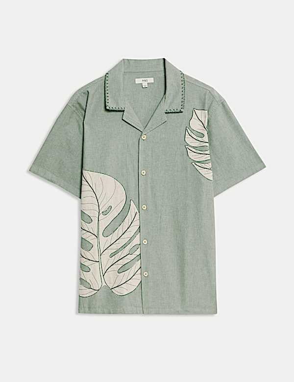 Chemise à manches courtes 100 % coton et imprimé fleuri - LU