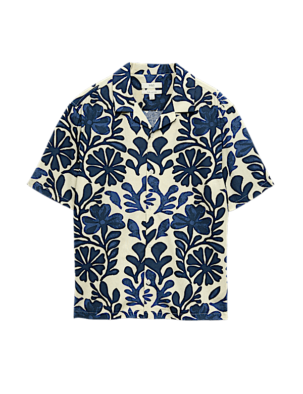 Pure Cotton Floral Short Sleeve Shirt