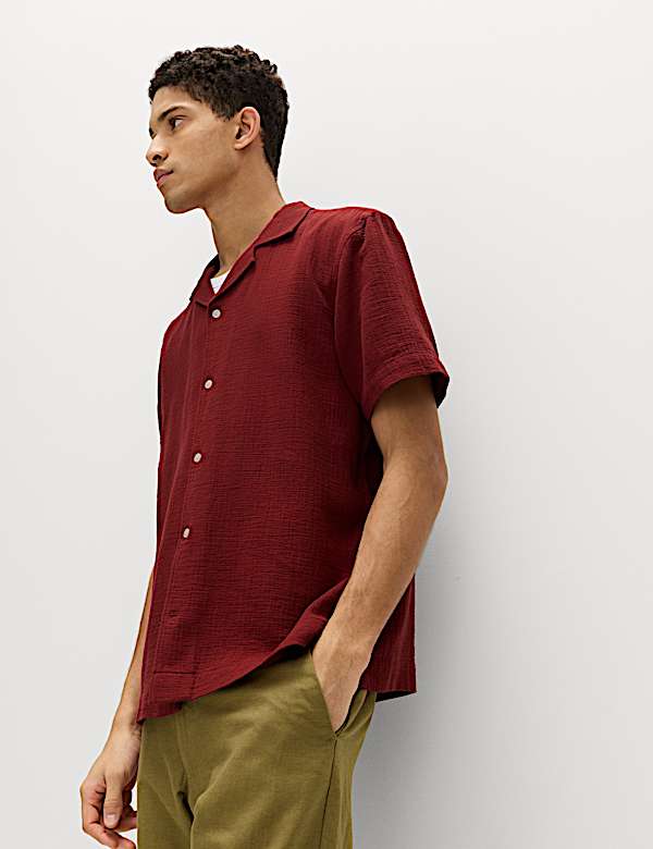 Pure Cotton Textured Shirt