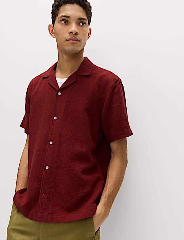 Pure Cotton Textured Shirt