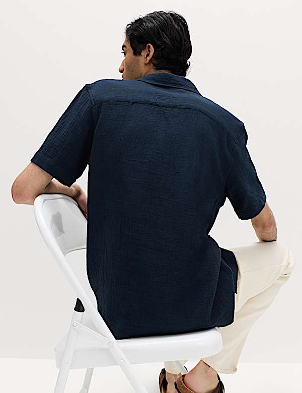 Pure Cotton Textured Shirt