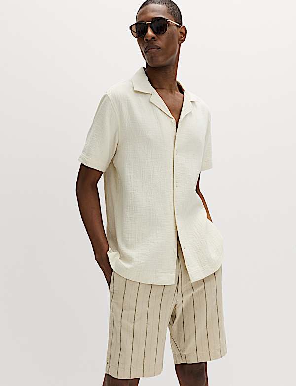 Pure Cotton Textured Shirt
