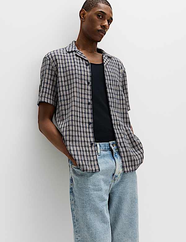Pure Cotton Checked Shirt - AT