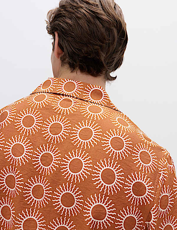 Printed Short Sleeve Shirt - AT