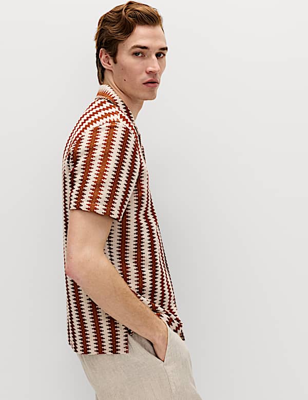 Regular Fit Cotton Blend Short Sleeve Shirt - LU