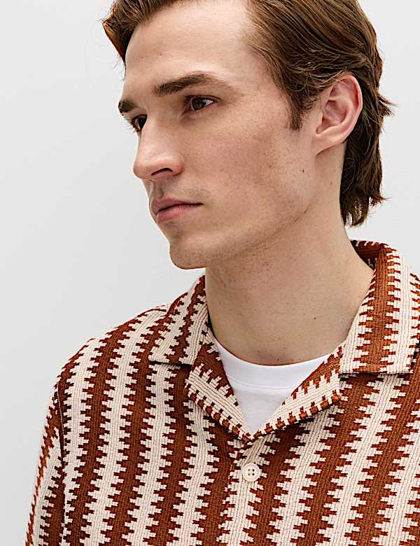 Regular Fit Cotton Blend Short Sleeve Shirt - LU