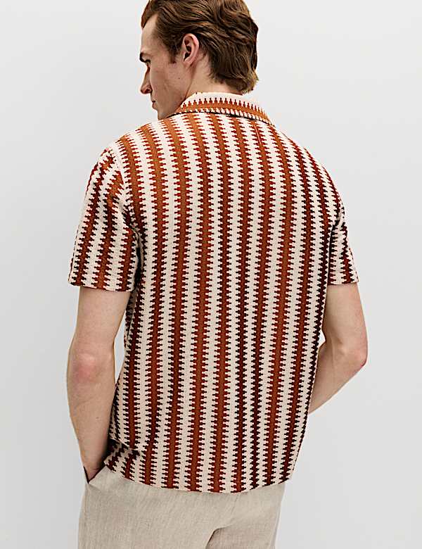 Regular Fit Cotton Blend Short Sleeve Shirt - LU