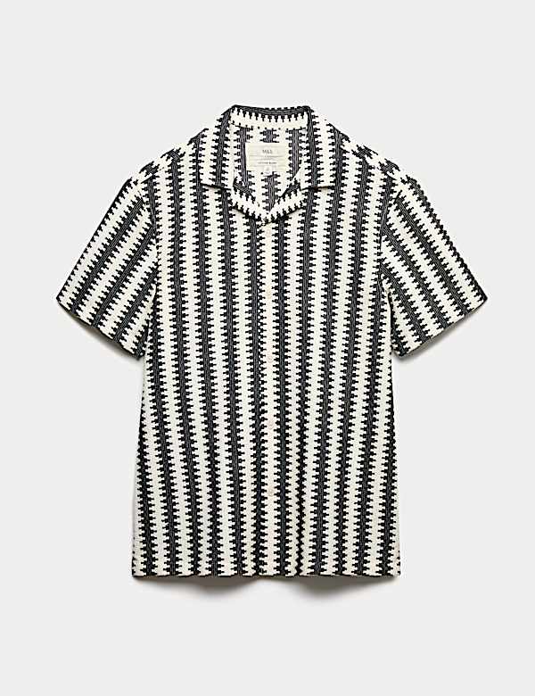 Regular Fit Cotton Blend Short Sleeve Shirt - JE