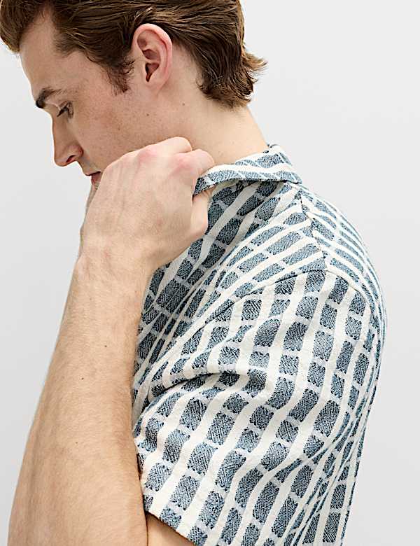 Regular Fit Pure Cotton Short Sleeve Shirt - IS