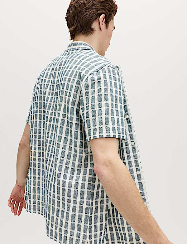 Regular Fit Pure Cotton Short Sleeve Shirt - IS