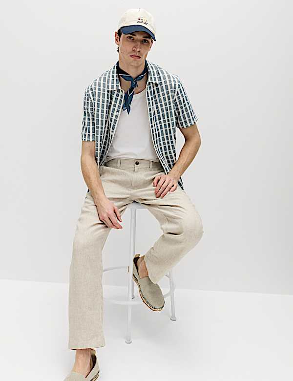 Regular Fit Pure Cotton Short Sleeve Shirt - IS