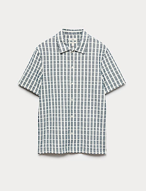 Regular Fit Pure Cotton Short Sleeve Shirt - IS