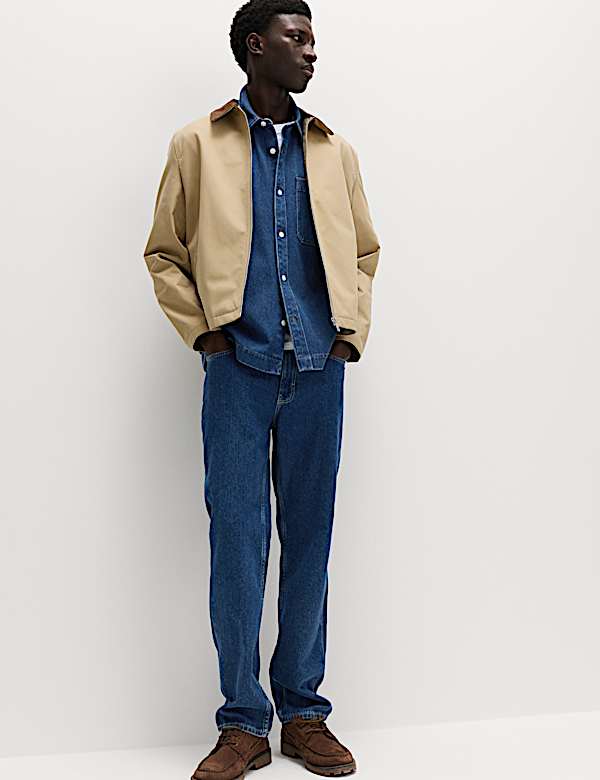 Pure Cotton Denim Short Sleeve Shirt - LV