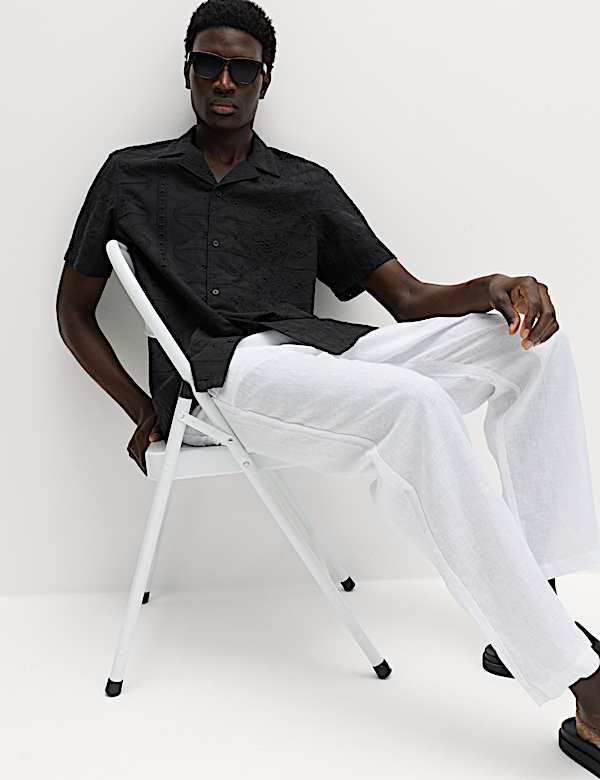 Regular Fit Pure Cotton Embroidered Shirt - AL