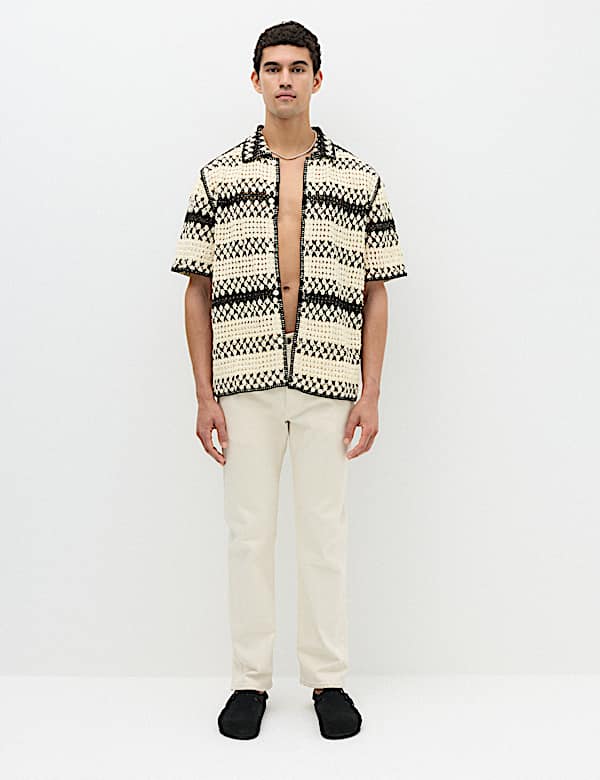 Polo en maille coupe d&eacute;contract&eacute;e - BE