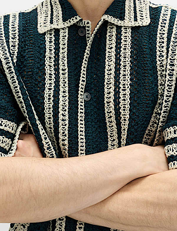 Regular Fit Knitted Short Sleeve Shirt