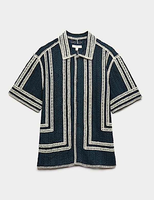 Regular Fit Knitted Short Sleeve Shirt - JP