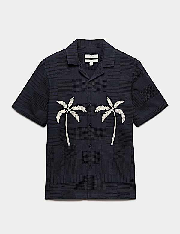 Regular Fit Cotton Rich Textured Shirt - SE