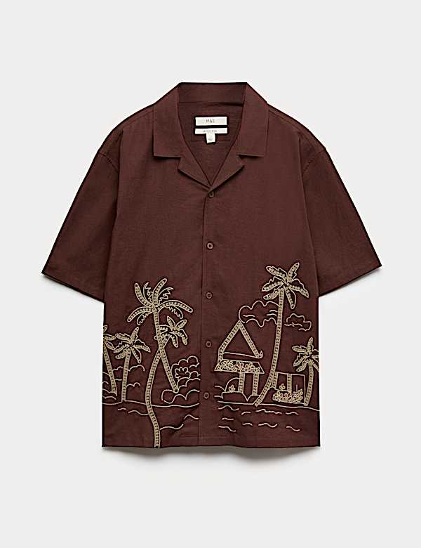 Regular Fit Embroidered Short Sleeve Shirt - NO