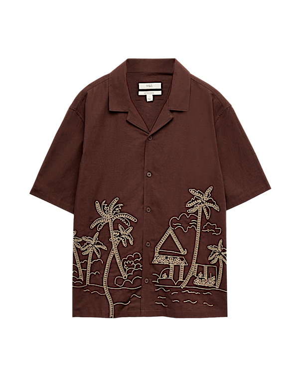 Regular Fit Embroidered Short Sleeve Shirt