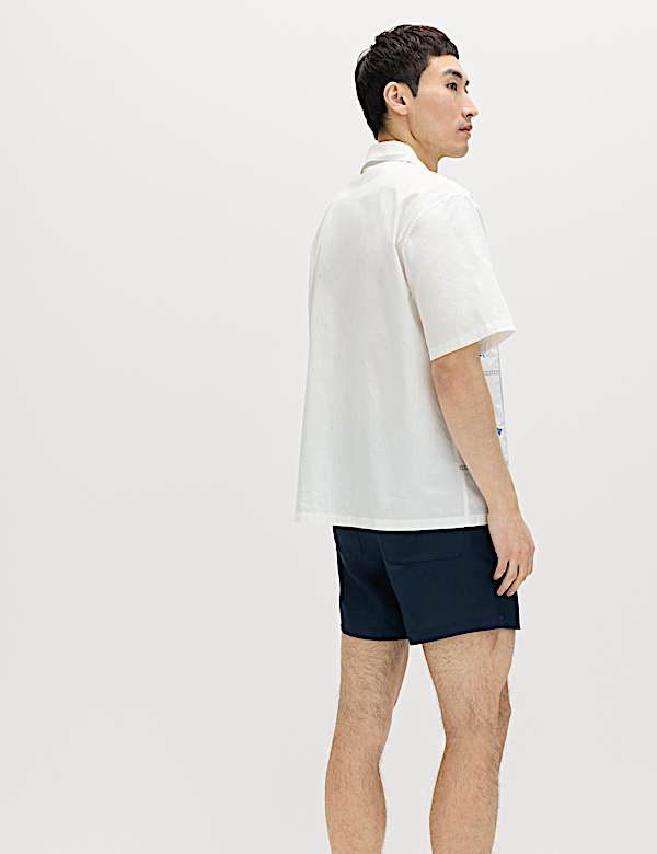 Relaxed Fit Pure Cotton Short Sleeve Shirt - US