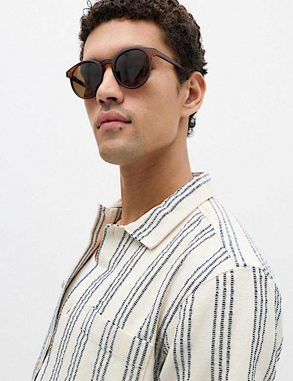 Pure Cotton Textured Short Sleeve Shirt - CN