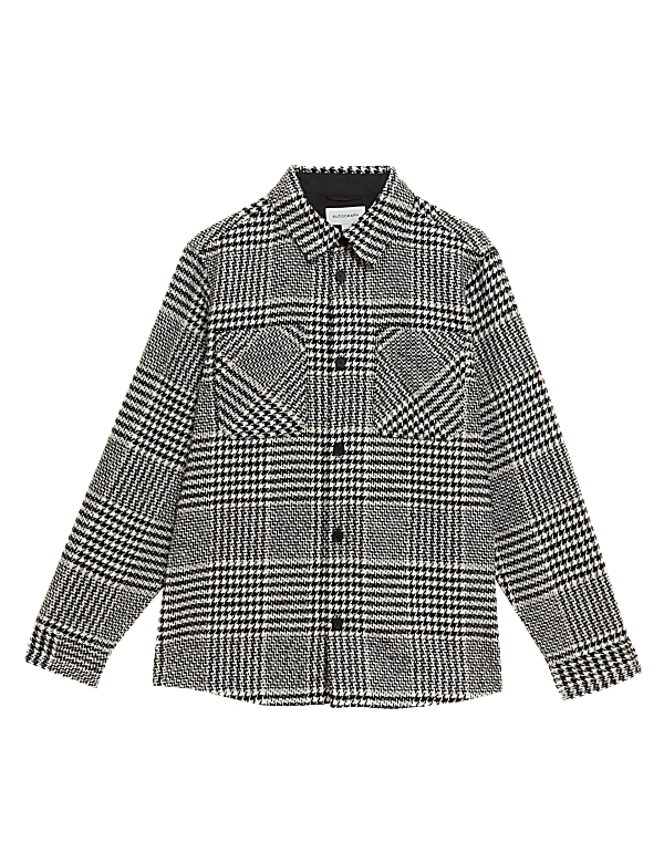 Check Overshirt with Wool