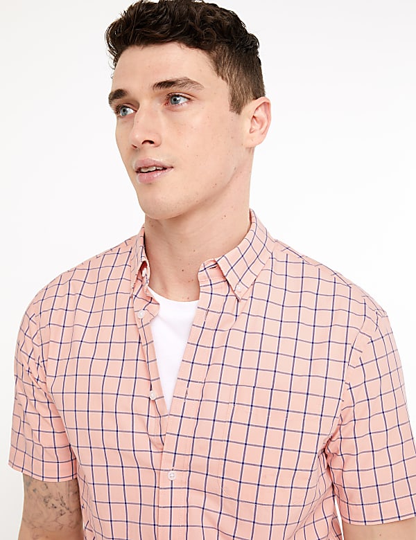 Laundered Cotton Checked Shirt
