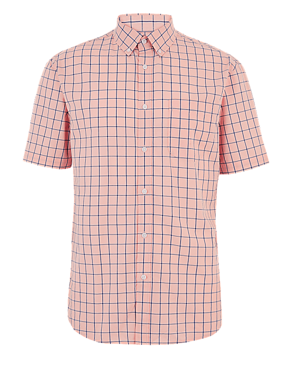 Laundered Cotton Checked Shirt
