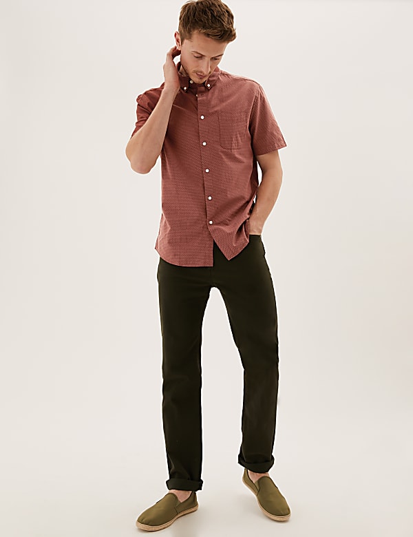 Easy Iron Pure Cotton Pindot Shirt