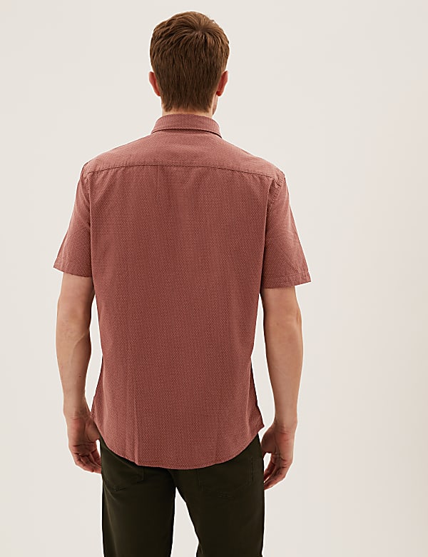 Easy Iron Pure Cotton Pindot Shirt